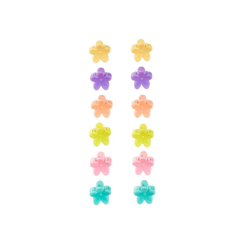 sc&#252;nci Kids Floral Shaped Mini Claw Clips - Pastels -12pcs, 4 of 5