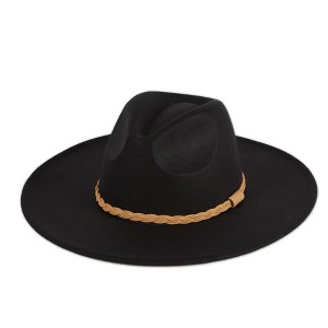 Hadley Wren Stella Wide Brim Fedora -Black - 1 of 2