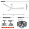 Parrot Uncle 56" Modern Propeller Ceiling Fan with Remote Control - 4 of 4