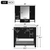 ModernLuxe 36'' Modern Bathroom Vanity Set with Ceramic Sink, 6 Drawers & Soft Close Doors, Mirror Cabinet with Towel Bar - 3 of 4