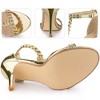 Perphy Women's T Strap Rhinestone Ankle Strap Stiletto Heels Sandals - 3 of 4