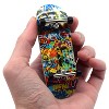 Teak Tuning Pro 34mm Fingerboard Complete - 5 Ply Wood Deck with Pro Trucks - Graffiti Wall - 2 of 2