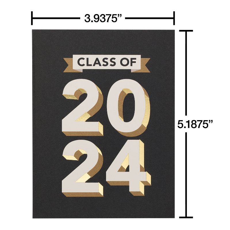 24ct Graduation Blank Notes Class of 2024 Hot Stamp, 3 of 4