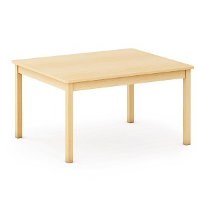 Guidecraft EdQ Toddler Table - Natural: Rectangle Wooden Activity table for Kids, 30"x36" | Toddler Desk for Playroom, Preschool, Daycare - 1 of 4