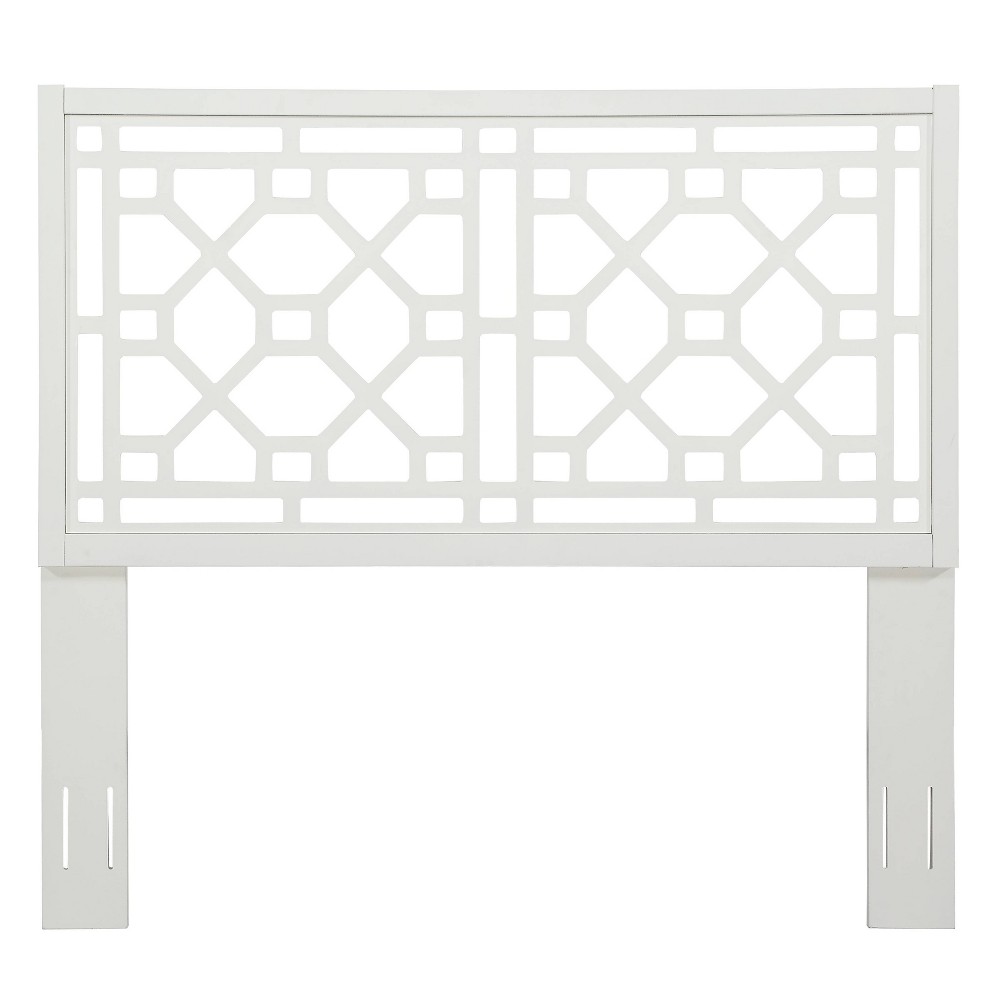 Photos - Bed Frame Comfort Pointe Full/Queen Thomas Headboard White: Chippendale Style, Popla