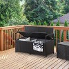 Parksville Patio Storage Bench - Black - CorLiving: Weather-Resistant Loveseat with UV Protection, Seats 2 - 2 of 4