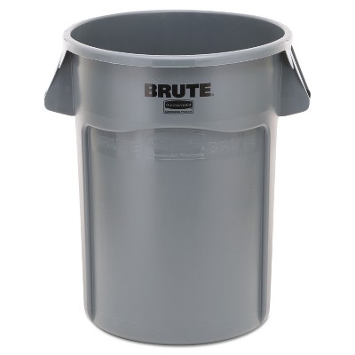 Rubbermaid Commercial Brute Vented Trash Receptacle Round 44 gal Gray 264360GY