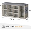 Acekool Shoe Bench with 10/5 Adjustable Shelves & Removable Cushion, Entryway Storage Organizer for Bedroom, Hallway - 3 of 4