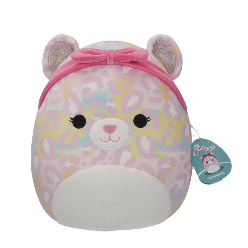 Squishmallows 12&#34; Michaela Pink Rainbow Leopard with Pink Headband, 3 of 12
