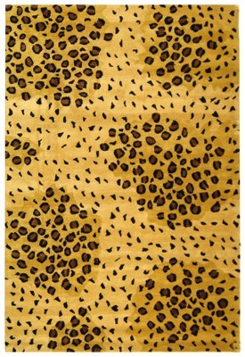 Metro-Chic SoHo Gold and Black Hand-Tufted Wool Area Rug