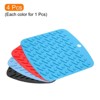 Unique Bargains Flexible Durable Non-Slip Silicone Trivet Mat Black/Red/Blue/Light Blue 4 Pcs - 3 of 3