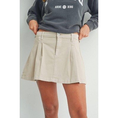 Women's Stacey Low Rise Pleated Skirt - GOLDEN