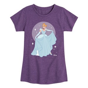 Girls' - Disney Princess - Cinderella Sparkles Fitted Short Sleeve Graphic T-Shirt - 1 of 4
