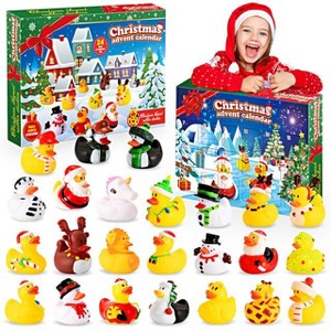 FUNFORFUN Advent Calendar 2025 Kids, Rubber Ducks 1-5 Year Old Girl Gifts Christmas 24 Days Countdown Calendar Bath Toy 2 3 4 Year Old Boy Toys - 1 of 4