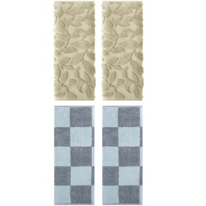 REGALWOVEN 4 Pcs Bathroom Cotton Face Decorative Hand Towel Set - 1 of 4