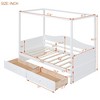 NicBex Twin Over Full Bunk Bed with Guardrail and 2 Drawers,Loft Bed with Ladder and Converts to 2 Beds,Noise Reduced Bunk Beds for Bedroo - 3 of 4