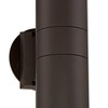 Possini Euro Design Ellis Modern Wall Light Sconces Set of 2 Bronze Metal Hardwire 3 3/4" Fixture Up Down for Bedroom Bathroom Vanity Reading House - 3 of 4