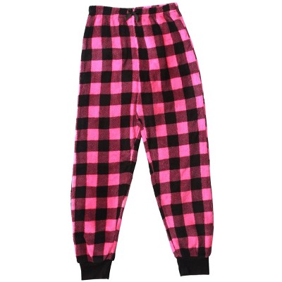 pink buffalo plaid jogger