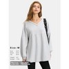 EXLURA EXLURA Womens Spring Long Sleeve Shirts V Neck Casual Maternity Tops Loose Babydoll Pullover Dressy Tunic Blouse Outfits 2025 Apricot - 3 of 4