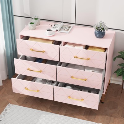 6 drawer dresser for bedroom and wardrobe, tall cabinet with soft closing slides and anti-tip kit, space saving storage organizer