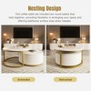 Anybear 31.5'' Modern Round Nesting Coffee Table Fluted with Drawer - 3 of 4