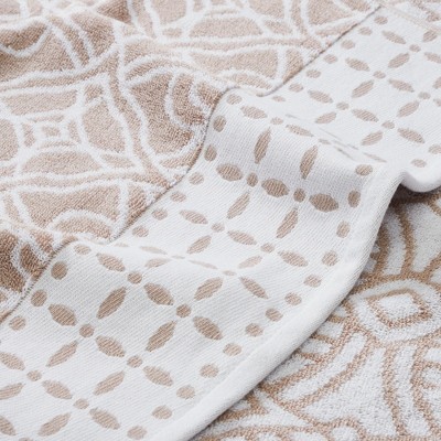 Fawn Cotton Jacquard and Solid 6-Piece Towel Set