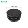 Unique Bargains Round Plastic Hole Plugs Patio Chairs Fences Metal Tubing Leg Cap Black - 3 of 4
