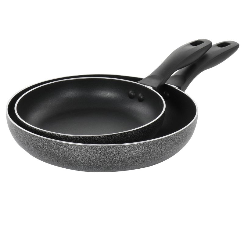 Oster Clairborne 2 Piece Nonstick Aluminum Frying Pan Set in Charcoal Grey, 1 of 9