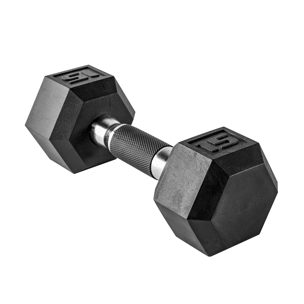 CAP Barbell 15lb Dumbbell Weights with Comfort Grip Single