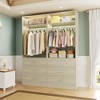 Aheaplus Freestanding 24" Closet System with 3 Wood Drawers - 3 of 4