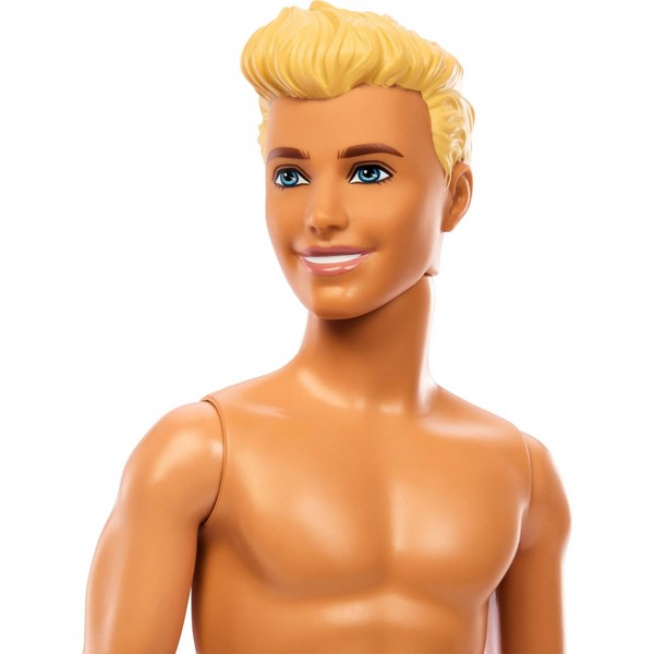 Muñeco Ken de playa Barbie 12.7" cabello rubio/ojos azules con traje de baño morado 2