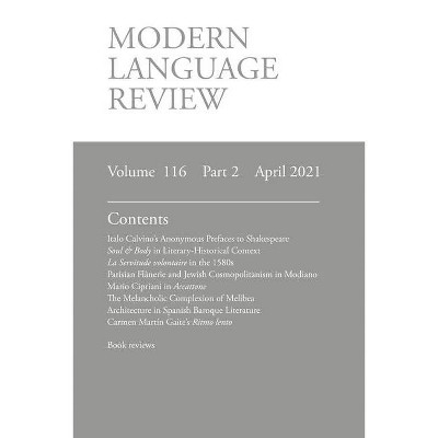 Modern Language Review (116 - by  Derek F Connon (Paperback)