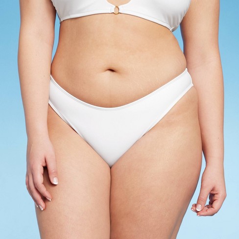 Women's Low-rise Cheeky Ultra High Leg Bikini Bottom - Wild Fable™ White Xl  : Target