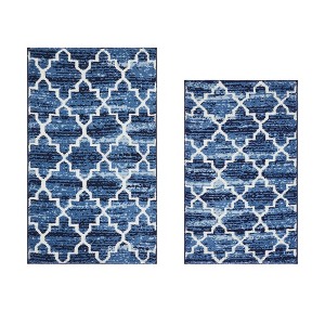 Savio Collection 100% Micro Polyester 2 Piece Bath Rug Set - Better Trends - 1 of 4