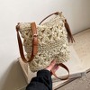 Anna-Kaci Women's Bohemian Crochet Shoulder Bag with Leather Straps - 4 of 4