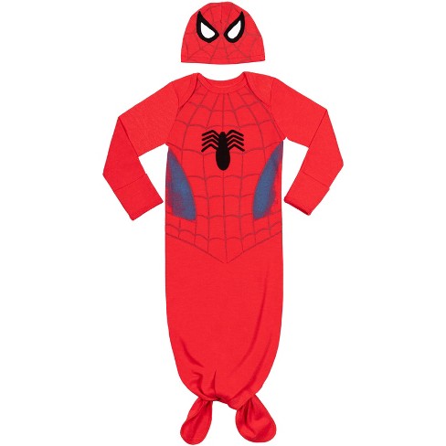 serie preferir el último Marvel Spider-man Baby Sleeper Gown And Hat Newborn To Infant : Target