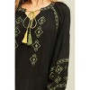 Women's Tassel Tie Peasant Blouse - entro - 4 of 4