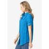 Woman Within Women's Plus Size Short-Sleeve Button Down Seersucker Shirt - 4 of 4