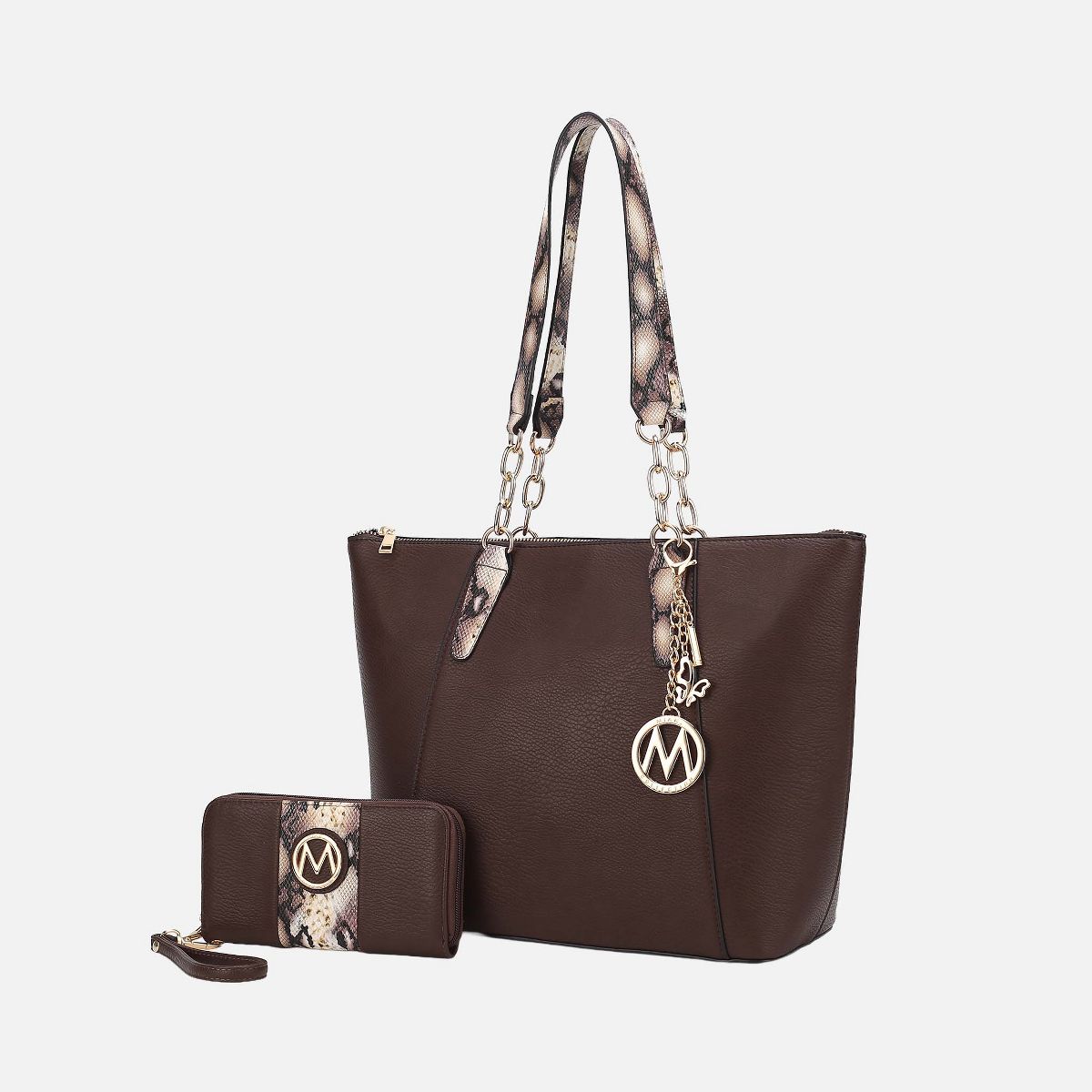 Vegan Leather Tote Bag with Matching Wristlet Wallet, Ximena | MKF Collection by Mia K - thumbnail 6