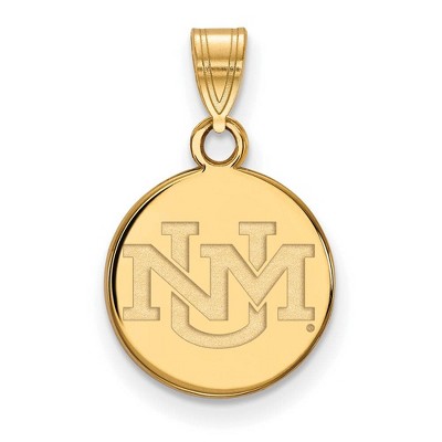 Black Bow Jewelry 14k Yellow Gold New Mexico Lobos NCAA Small Pendant