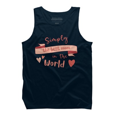 Men's Design By Humans Mother's Day Simply the Best Mom Banner By BoogieCreates Tank Top
