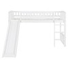 DOMETOUR Twin size Loft Bed with Slide and Ladder, White(OLD SKU: LT000504AAK) - 4 of 4