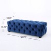 CAVINAS Modern Glam Velvet Button-Tufted Ottoman Bench, Upholstery Rectangle Ottoman, Accent Stools, Entryway Benches - 4 of 4
