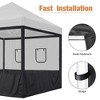 InstaHibit  16 Pcs 10 ft Pop Up Canopy Tent Half Mesh Sidewall with Window Party Canopy - 4 of 4