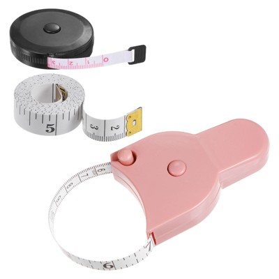 Unique Bargains Automatic Retractable Fitness Tailor Tape Double Scale Rulers and Measuring Tools 150cm/60 Inch 3 Pcs