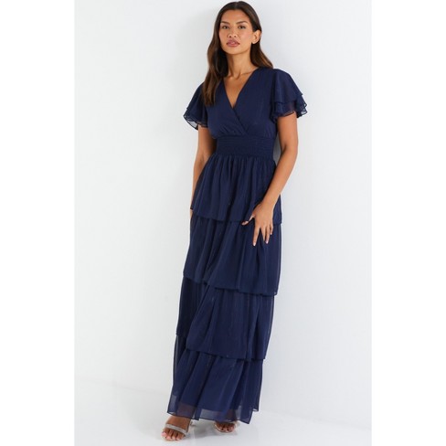 Tiered chiffon hotsell maxi dress