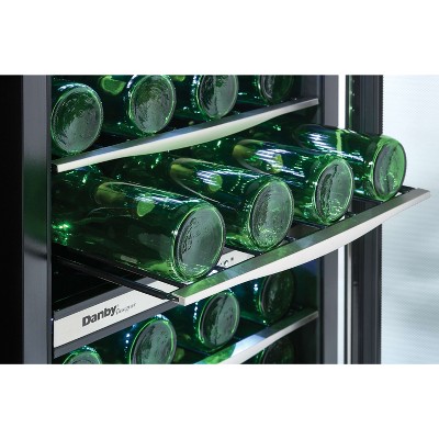 Danby 38-Bottle Black Stainless Steel Dual-Zone Wine Cooler