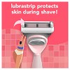 joy pink razor for women, shave kit with 1 handle + 2 razor blade refills - 4 of 4