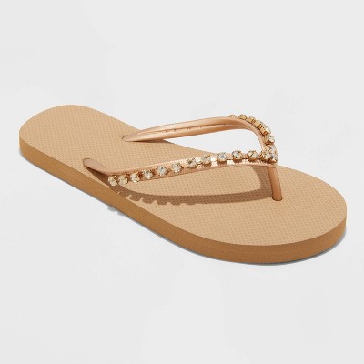 Women's Mary Flip Flop Sandals - Shade & Shore™ White 12 : Target