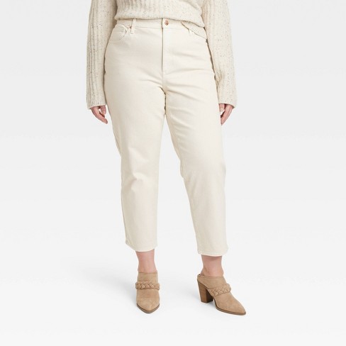 Women's High-rise 90's Slim Straight Jeans - Universal Thread™ White 30 :  Target